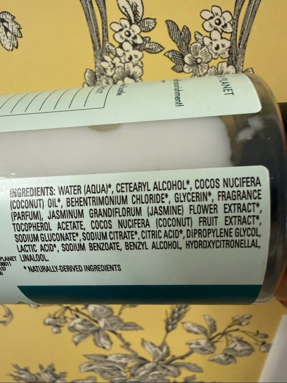 Vegan Conditioner Beauty & planet vitamin E complex coconut milk & white Jasmine